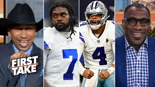 FIRST TAKE  Trevon Diggs leave Dak out Top 10 QB in NFL  Shannon Cowboys lost faith in their team [upl. by Falconer704]