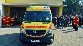 Új Mercedes mentőautó átadása Celldömölkön  2014 [upl. by Kahler515]