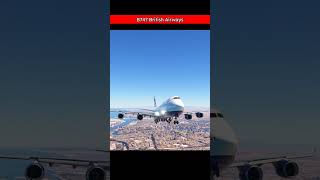 British Airways Boeing 747 Landing Gear Deployment – Preparing for Landing aviation shorts [upl. by Drahsir]