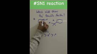 SN1reaction  nucleophilic substitution unimolecular reaction short [upl. by Aerdnael837]