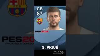 🤩EVOLUTION OF PIQUÉ IN PES 😍😍😍 [upl. by Oemac]