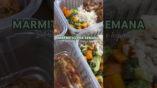 MARMITAS FIT PRA SEMANA  Sobrecoxa com arroz e legumes receitasfitnessfaceis saudavel [upl. by Opiak]