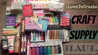 CRAFT SUPPLY HAUL  Tie Dye Fabric Paint Glue amp More from iLoveToCreate  SoCraftastic [upl. by Euqirdor]