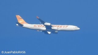 Airbus A340212 de Conviasa volando sobre Los Altos Mirandinos hacia Caracas [upl. by Herrick]