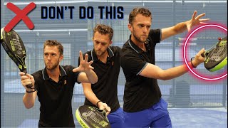 The 14 Biggest Technical Padel Forehand Volley Mistakes [upl. by Asiulairam]