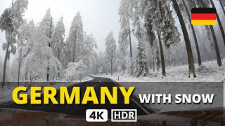 🙏 Driving in GERMAN WINTER with SNOW  A 4K HDR Round Trip through Germanys SNOWY FORESTS 🤯 [upl. by Stich]