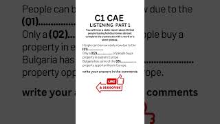 C1 Certificate Advanced English CAE Listening Practice 2024  Part 2 Sentence completion caexams [upl. by Gearard]