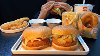 SUBLotteria Shrimp Extreme Lemon Cream Burger Eating show [upl. by Akima]