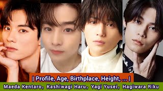 Maeda Kentaro，Kashiwagi Haru，Hagiwara Riku and Yagi Yusei  Profile Age Birthplace Height [upl. by Anayeek]