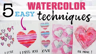 5 TRICKS 🩷 for better Results in WATERCOLOURS  Valentines Cards [upl. by Frederica]