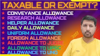 Conveyance Allowance Exemption  Helper Allowance  Uniform Allowance civil judge allowances [upl. by Ajiam]