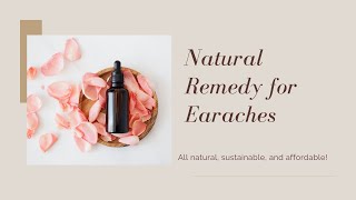 Natural Remedy All natural earache soothing roller bottle baby safe [upl. by Yenots]