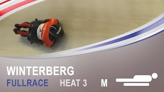 Winterberg  Mens Skeleton Heat 3 World Championships 2015  FIBT Official [upl. by Fletch]