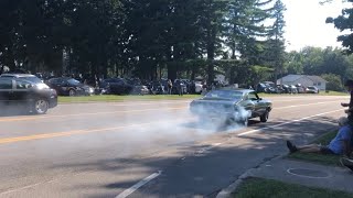 Cars Do Burnouts Right In Front Of Cops Leaving A Car Show  Olcott Beach 2022 [upl. by Eelarol289]