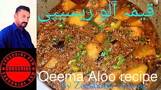 Qeema Aloo full recipe cookingAloo Qeema recipedelicious and perfect recipeZeeshanRcooking [upl. by Grochow]