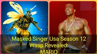 Masked Singer Usa Season 12  Wasp Revealed  Mario [upl. by Nowell]