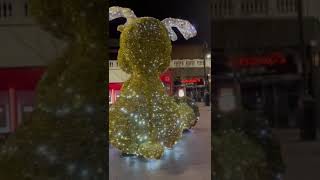 Romford kicks off Christmas with a giant Raindeer paid for by Romford BID [upl. by Atilemrac]