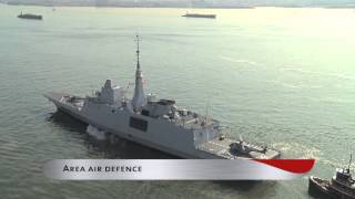 French Navy Aquitaine class Frigate DCNS FREMM in New York City [upl. by Gairc363]