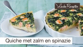 Quiche met zalm en spinazie [upl. by Erdnoed]