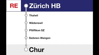 SBB Ansage  Begrüssung im RE von Zürich nach Chur [upl. by Edmonda163]