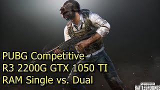 PUBG Competitive RAM Single vs Dual Channel [upl. by Tavie597]