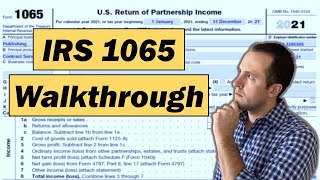 2022 IRS Form 1065 Walkthrough  Partnership Tax Return [upl. by Aowda365]