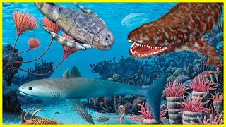 A era dos PEIXES e TETRÁPODES no DEVONIANO Dunkleosteus Cladoselache Tiktaalik Acanthostega [upl. by Cary]