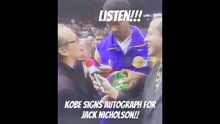 Kobe signs autograph for Jack Nicholson at 1998 All Star game nba basketball shorts [upl. by Amarillas]