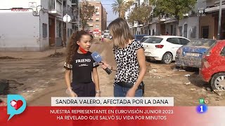 Sandra Valero 🇪🇦 JESC 23 interviewed after the floods in the Valencia region D Corazón 101124 [upl. by Dewar949]