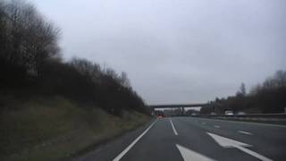 Driving Along The A55 A51 amp A41 Great Boughton Chester England 19th February 2011 [upl. by Blatt]