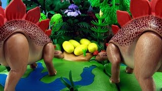 Stegosaurus Song  Dinosaur song for kids  5 Stegosaurus eggs hatching  Playmobil Dinos [upl. by Yerfej593]