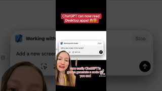 ChatGPT can now read Desktop apps 😱🤯 chatgpt macos ai artificialintelligence [upl. by Rogerio743]
