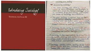 11th Sociology ch 1 Sociology Society and its relationship with other Social Science disciplines [upl. by Acnoib]