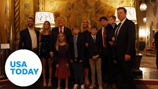 Kai Trump Trumps granddaughter vlogs MaraLago election party  USA TODAY [upl. by Server868]