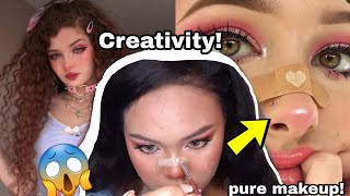 dramatic EGURL makeup Look😎💗 DIY nanaman [upl. by Brittani]