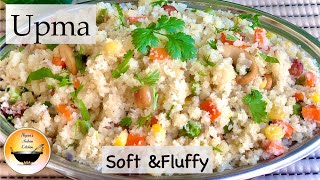 Veg upma recipeFluffy upma recipehow to make restaurant style veg upmaIndian breakfast recipe [upl. by Carling]