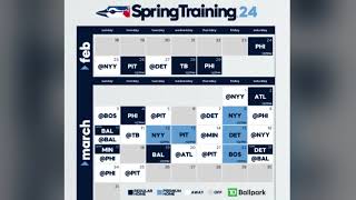 Toronto Blue Jays Spring Training Schedule 2024 HomeAway MLB Games [upl. by Ecirtaeb189]