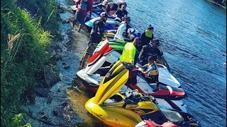 TURBO JET SKI MEET UP  GP1800R 2021 vs GP1800R 2020 CRAZY RACES [upl. by Alleber]