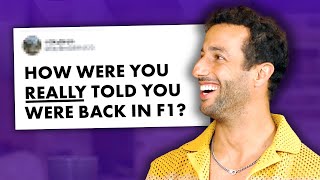 Asking Daniel Ricciardo The Most Popular F1 Fan Questions [upl. by Ihsorih]