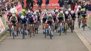 Cyclocross Beringen Women Elite 50fps 12 Oct 2024 [upl. by Yeleek]