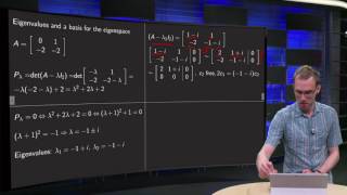 Complex eigenvalues an eigenvectors  example [upl. by Appleton]