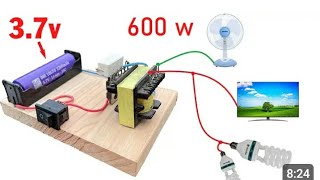 How To Make 37v To 220v InverterHow To Make Mini Inverter At Home Easily [upl. by Kind]