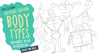 How to draw different cartoon body types [upl. by Egin]