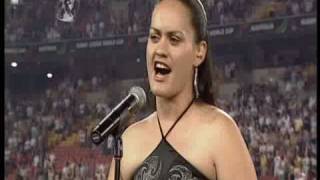 NZ National Anthem  2008 World cup ENG VS NZ semi finals  Cherrilee Fuller [upl. by Ayela590]