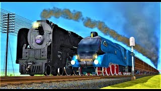 New York Central RR Niagara vs LNER 4468 Mallard  Trainz [upl. by Yeliw]