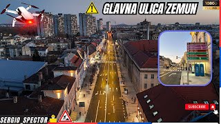 GLAVNA Ulica Zemun uskoro otvaranje semafori i horizontalna signalizacija dron video zemun [upl. by Mcmillan]