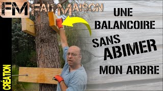 Je fabrique un support pour balançoire dans un arbre SANS labîmer [upl. by Gomar430]