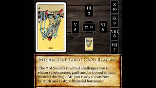 Celtic Cross Wealth Seven of Swords in Position 4 Reversed  Subconscious Honesty [upl. by Avilys215]