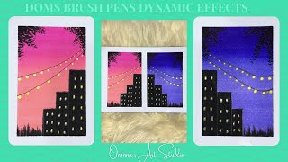 DOMS brush pen painting in 2 shades TUTORIAL ononnasartstudio [upl. by Honora]