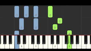 Can can  EASY Piano Tutorial  How to play with finger numbers  Jacques Offenbach [upl. by Eisenstark]